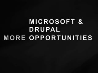 MICROSOFT & DRUPALMOREOPPORTUNITIES