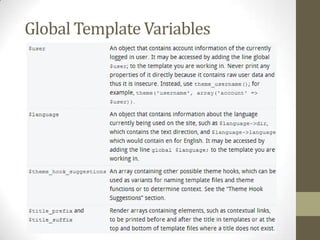 Global Template Variables

 