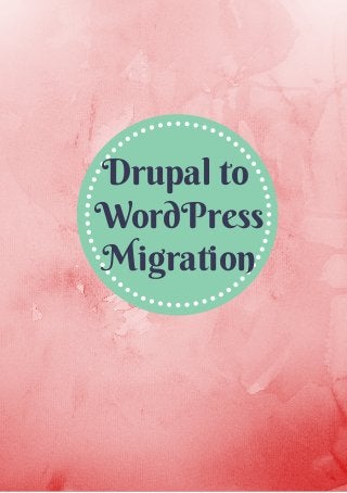 Drupal to
WordPress
Migration
 