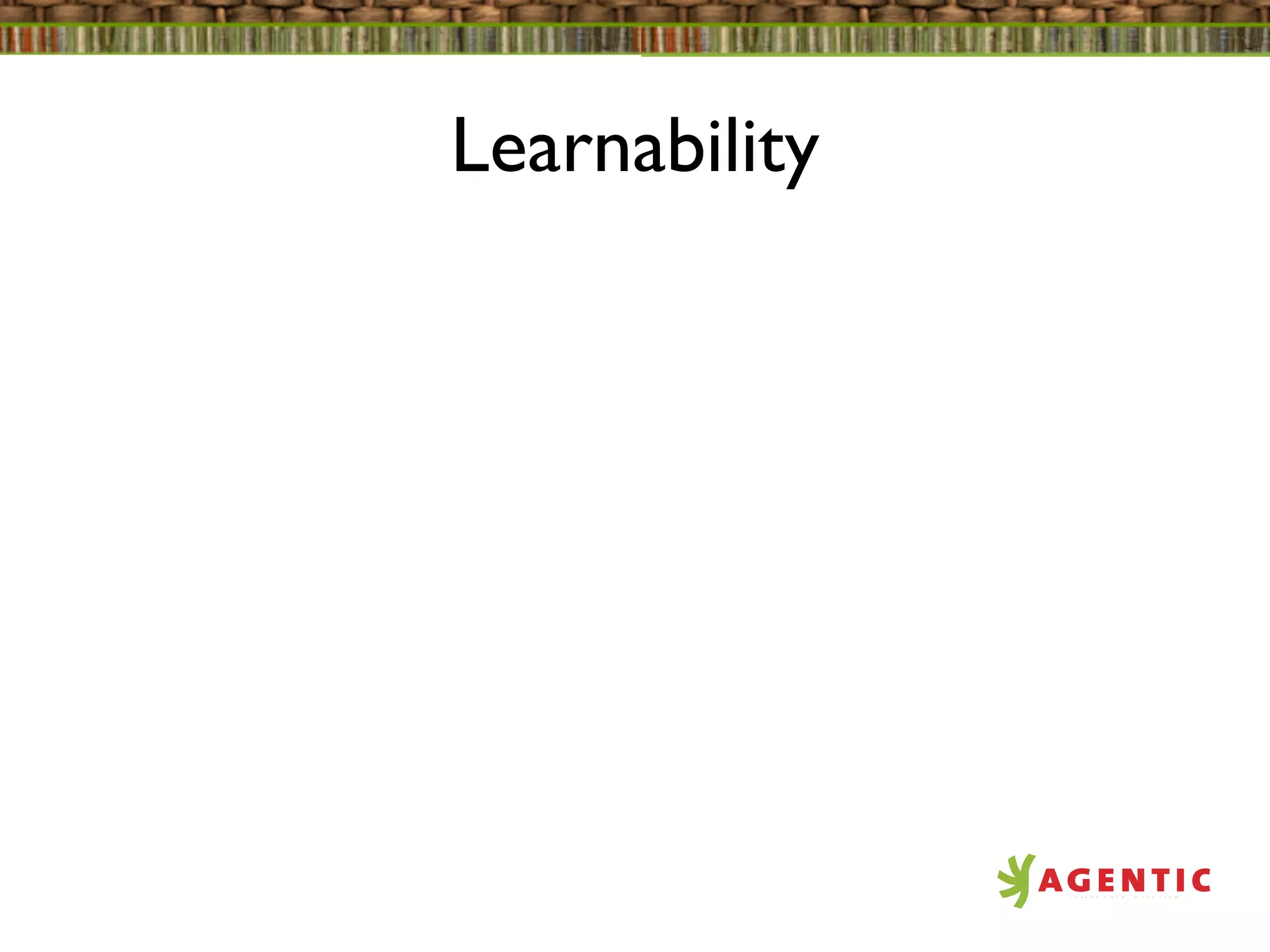 Learnability
 