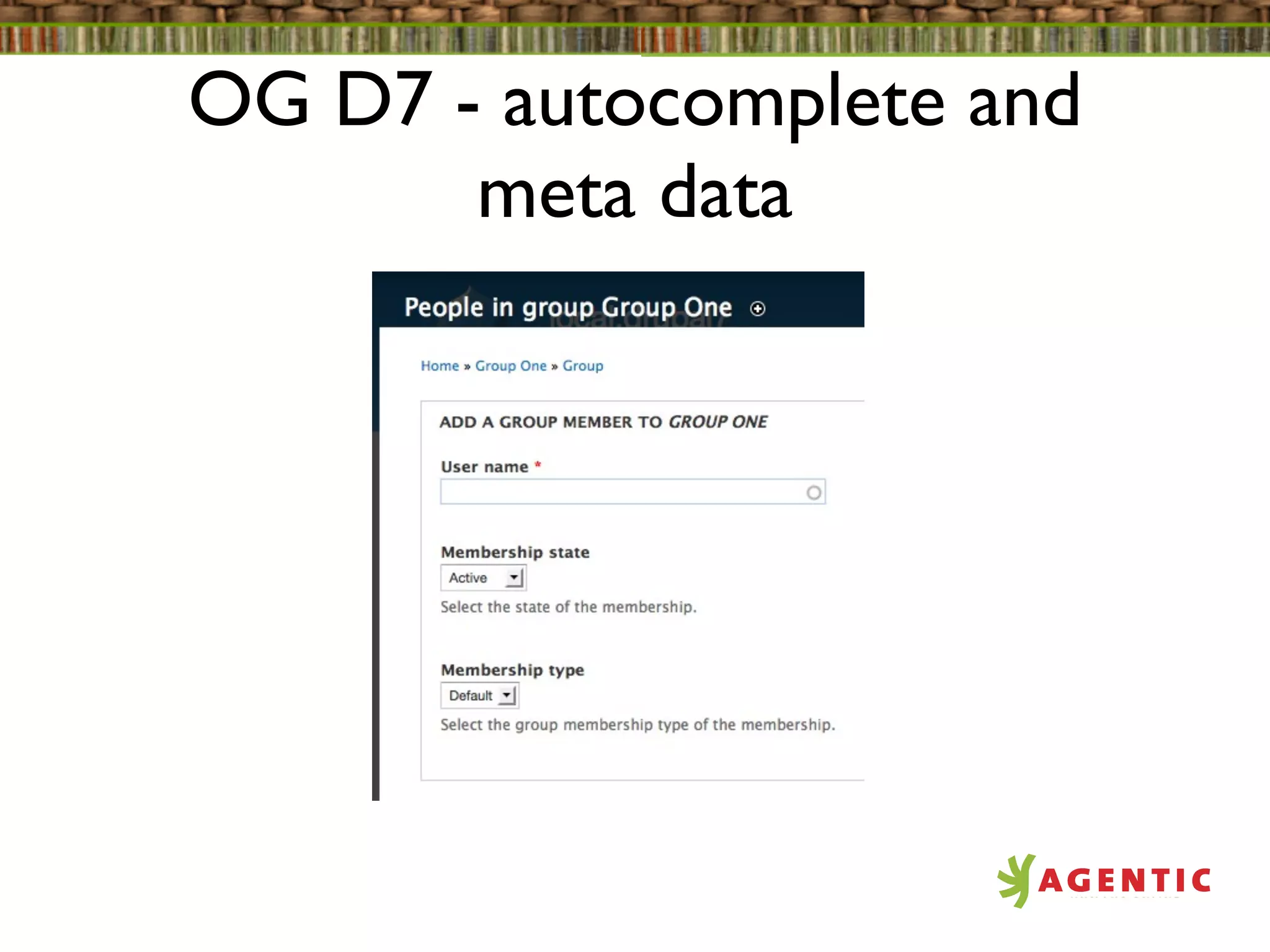OG D7 - autocomplete and
       meta data
 