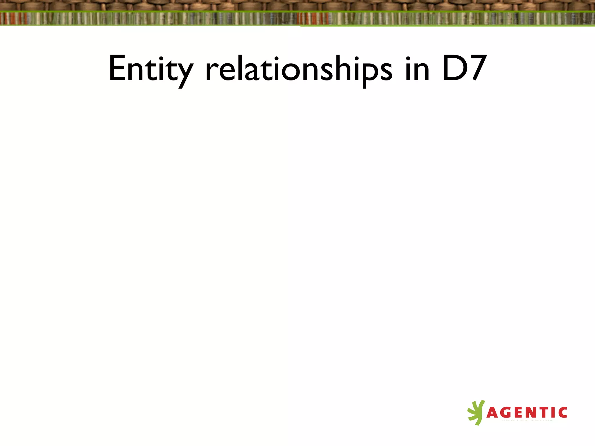 Entity relationships in D7
 