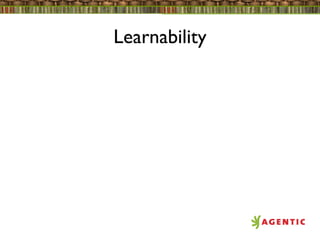 Learnability
 