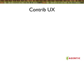 Contrib UX
 