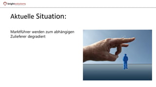 Aktuelle Situation:
Marktführer werden zum abhängigen
Zulieferer degradiert
 