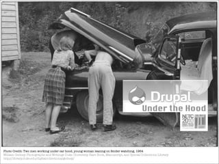 Photo Credit: Two men working under car hood; young woman leaning on fender watching, 1964
William Gedney Photographs and Writings Duke University Rare Book, Manuscript, and Special Collections Library
http://library.duke.edu/digitalcollections/gedney/
 