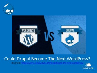 Could Drupal Become The Next WordPress?
Blog URL: https://www.cloudways.com/blog/drupal-the-next-wordpress/
 