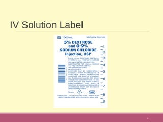 IV Solution Label
4
 