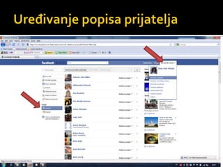 Uređivanje popisa prijatelja