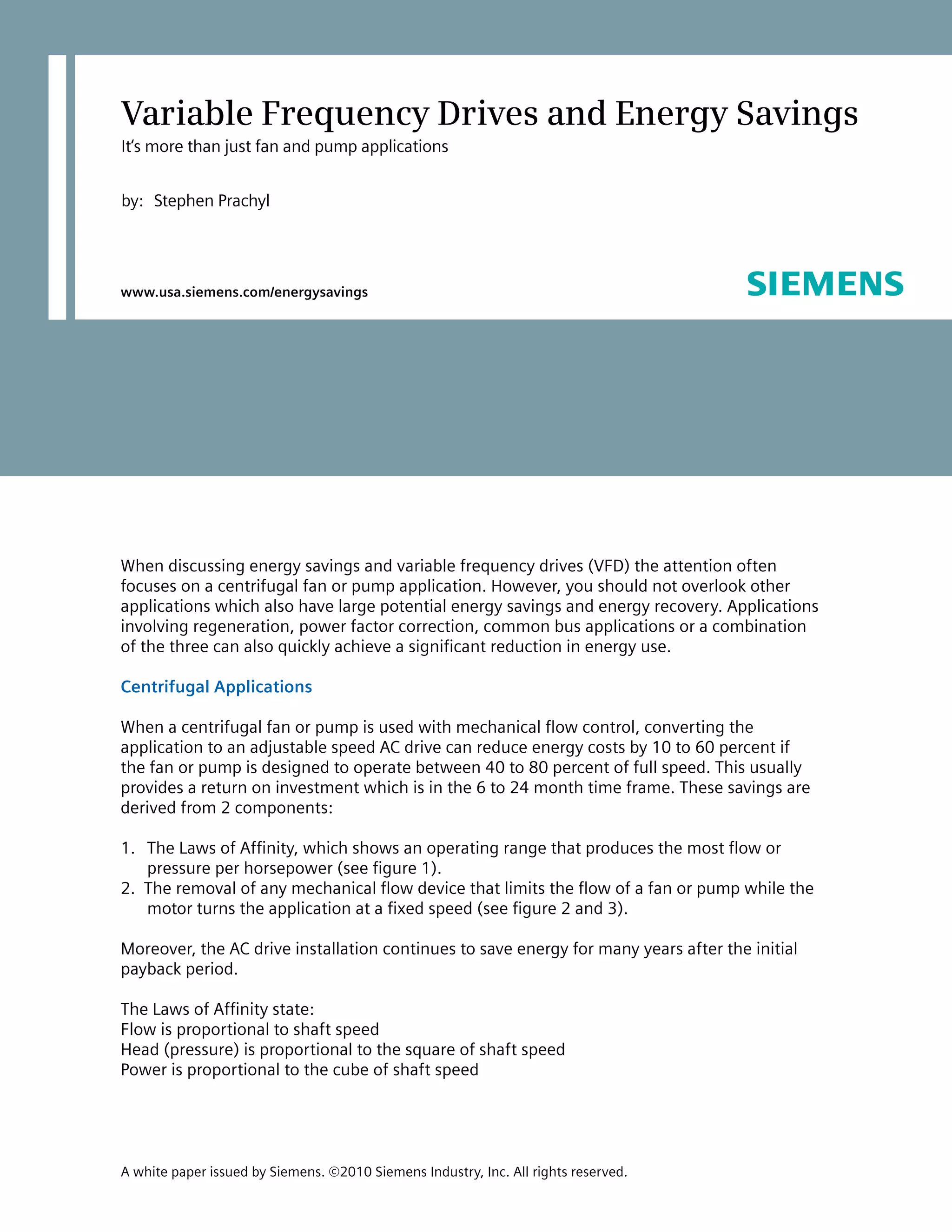 Variable Frequency Drives and Energy Savings: It‘s More Than Just Fan ...