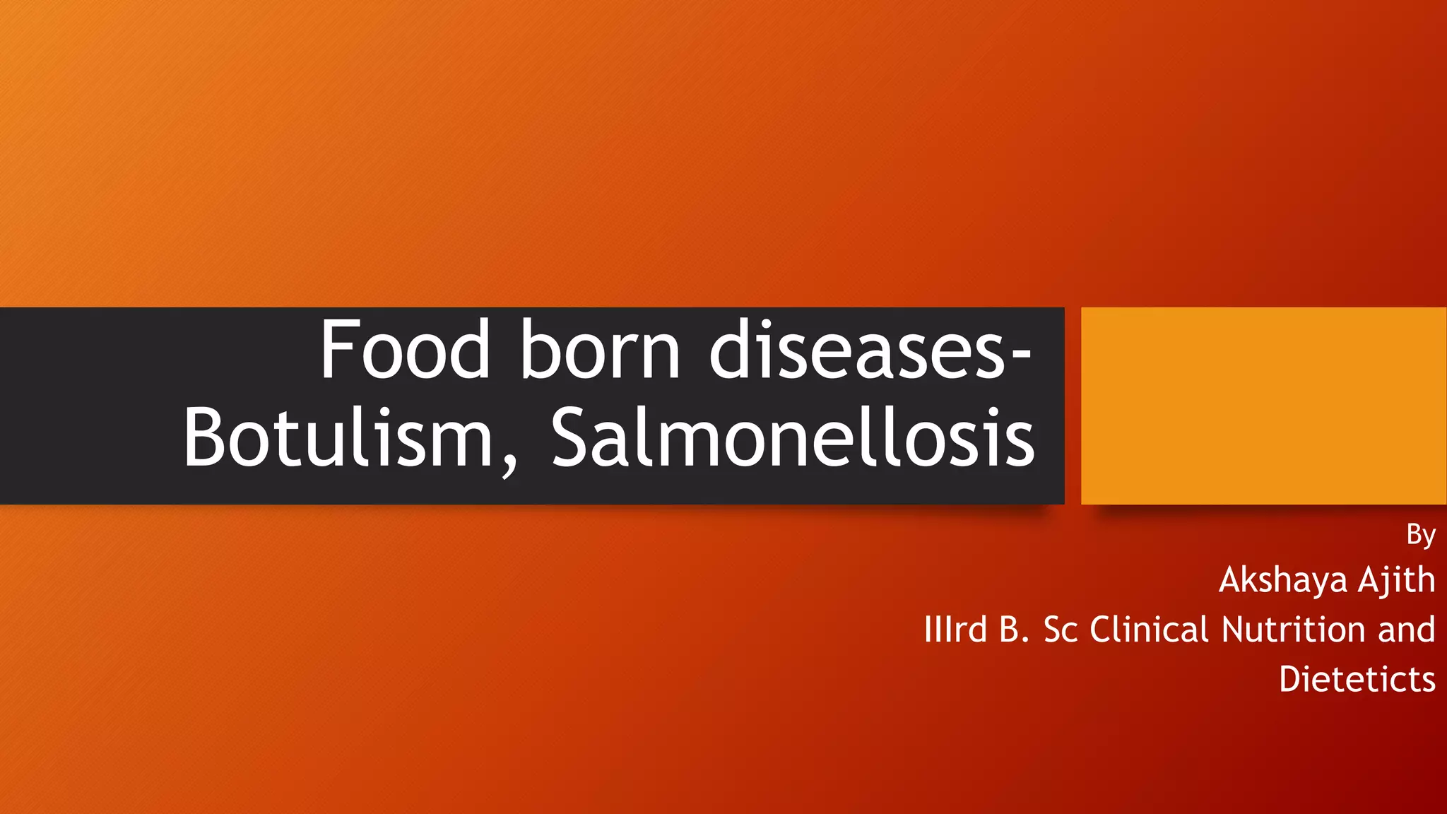 Foodborne diseases | PPTX