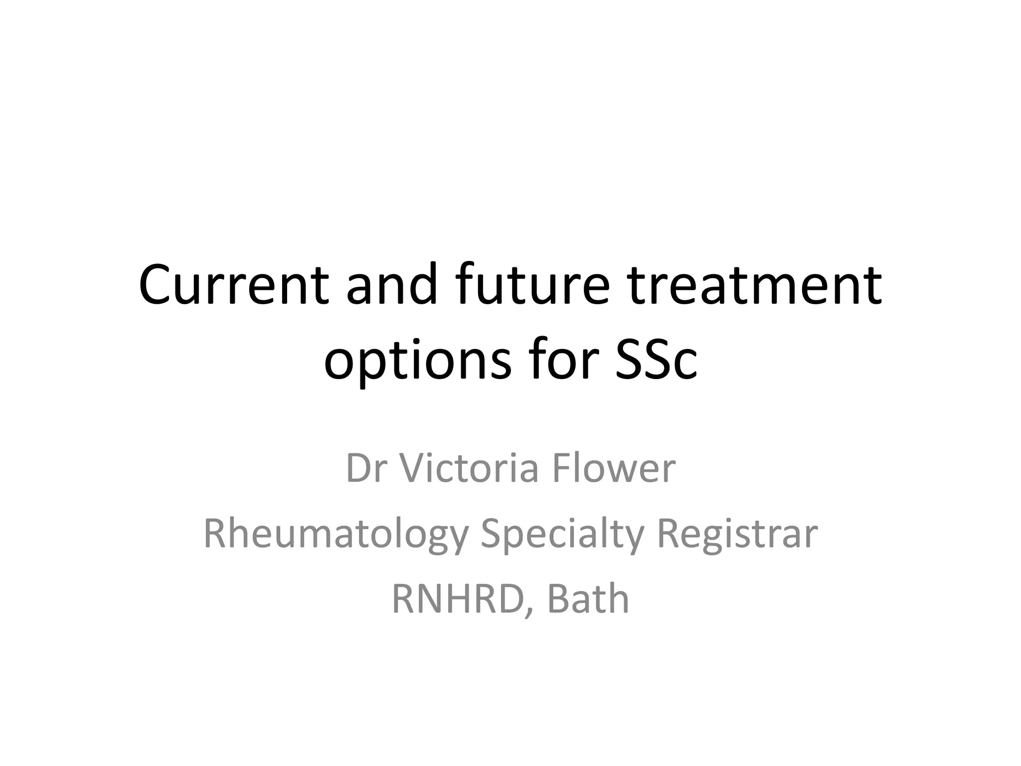 Current and future treatment option for Systemic Sclerosis | PDF