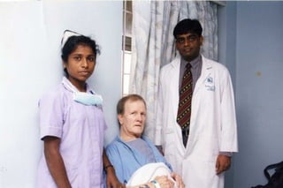 Dr Vijay Bose with Patient