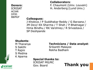 Developing crops with high productivity at high temperature: A blue sky research initiative