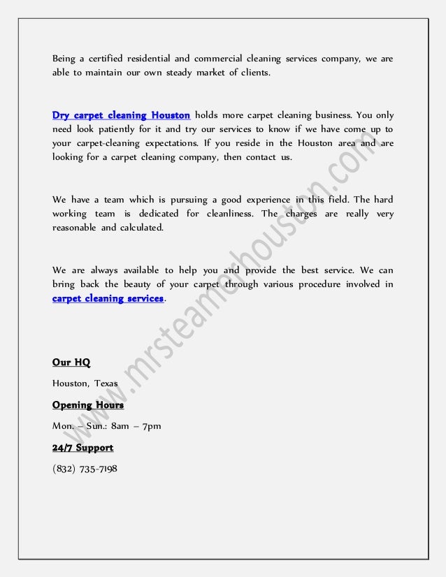 Gets Dry Carpet Cleaning Houston mrsteamerhouston