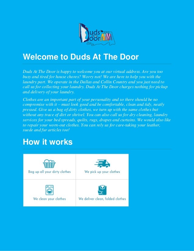 Dry Cleaning Wylie Duds At The Door