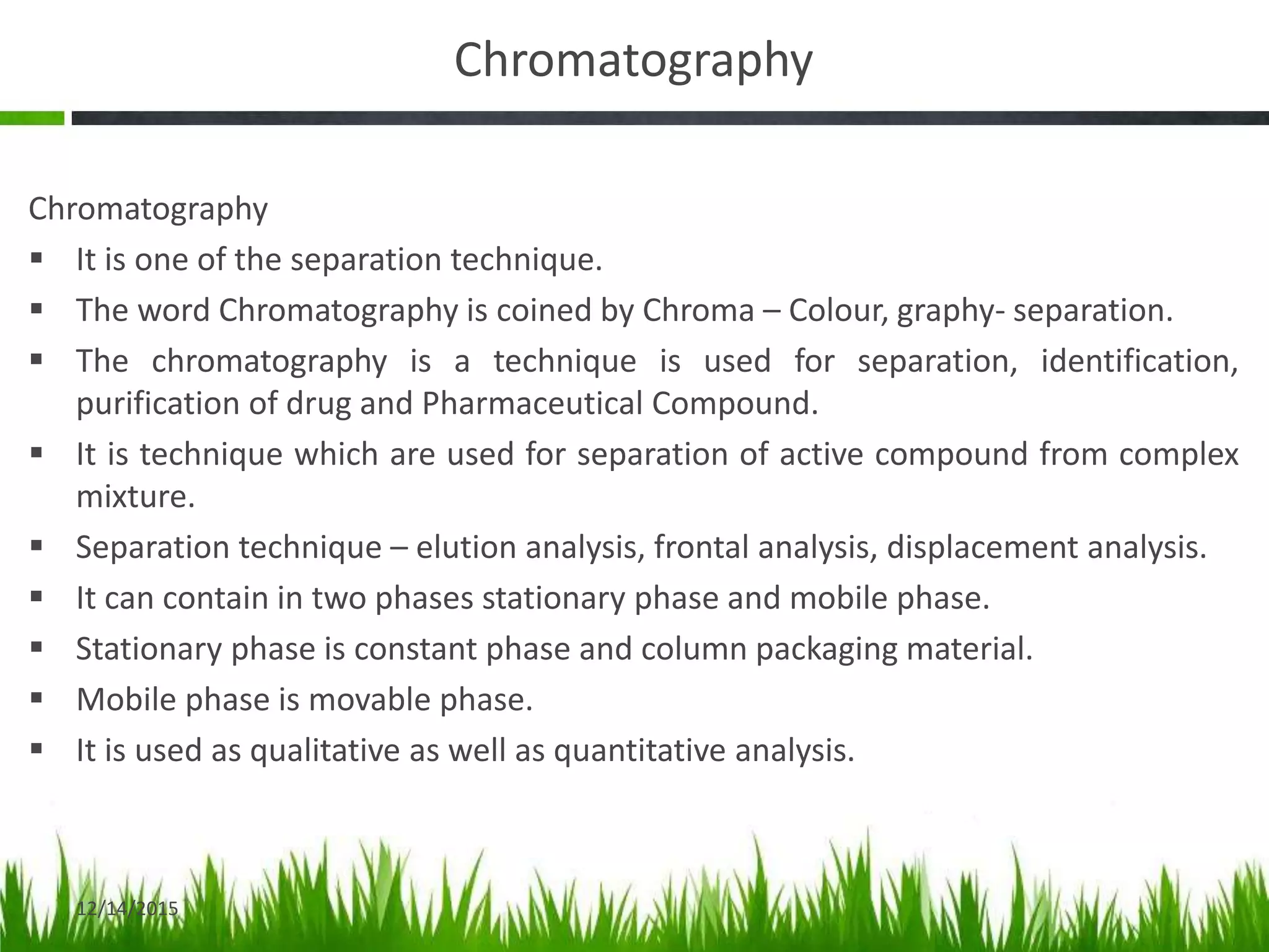 Dry column vacuum chromatography (dcvc) | PPTX