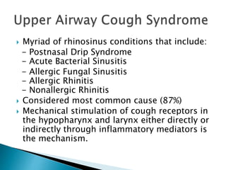 Dry cough – presentation, causes and management | PPTX