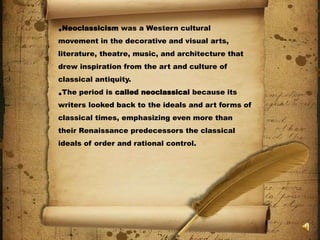 Neoclassical Writings Dryden and neoclassicism new | PPTX