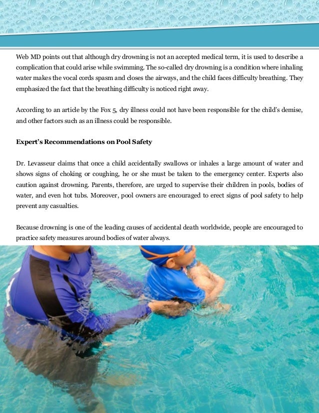 Dry Drowning Ingestion of Water Cannot Cause Sudden Death After