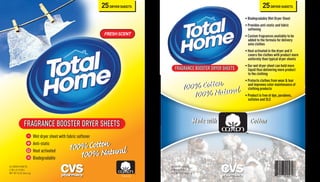 CVS Total Home 100% Cotton Dryer Sheets