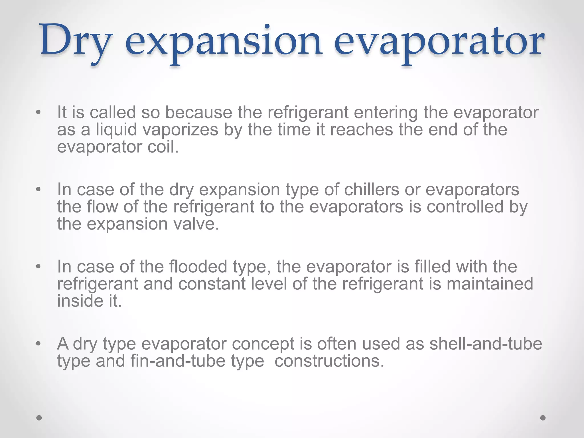 Dry expansion evaporators1 PPT
