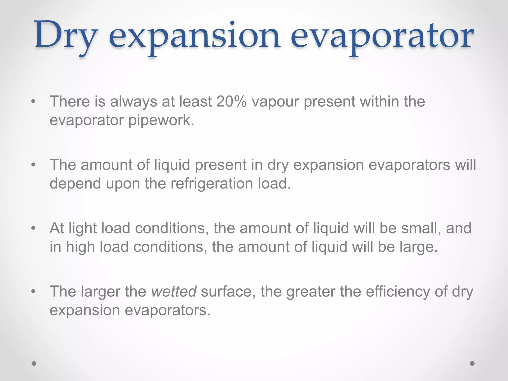 Dry expansion evaporators1 PPT