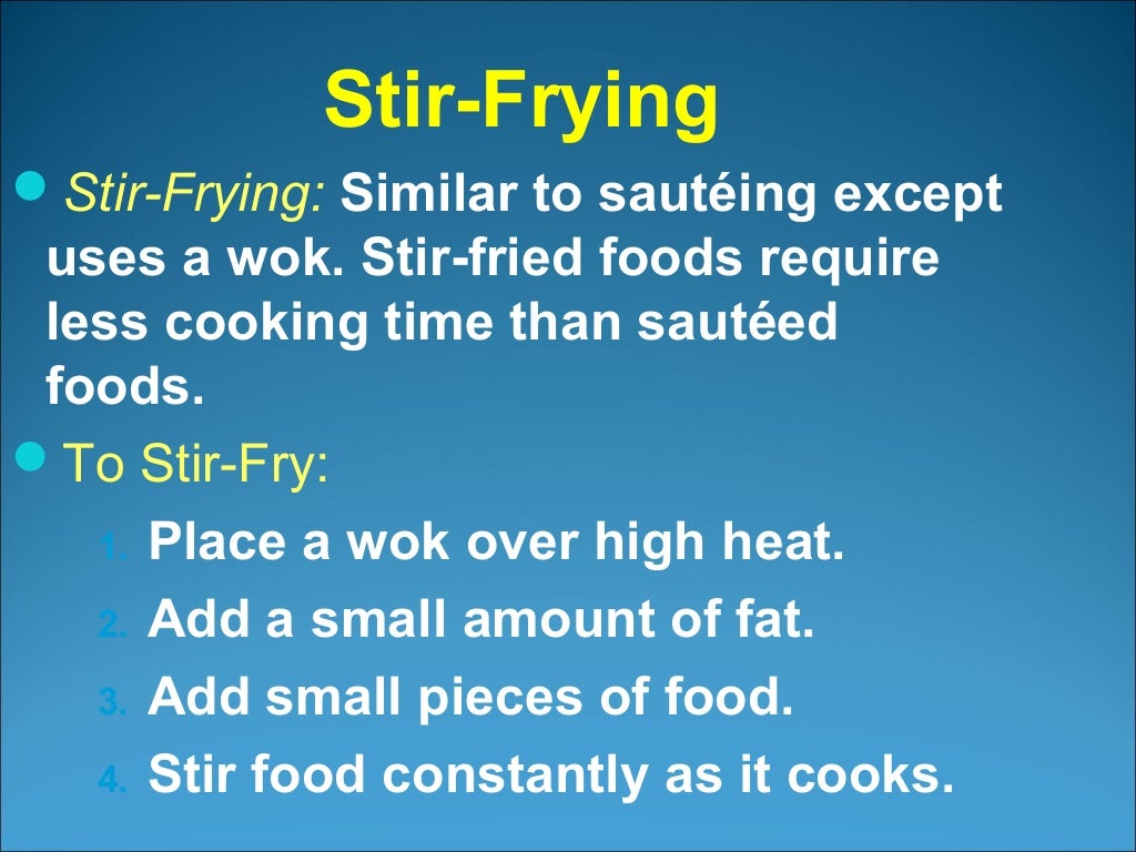 Dry heat cooking method