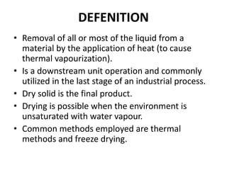 PRINCIPLES OF DRYING | PPTX