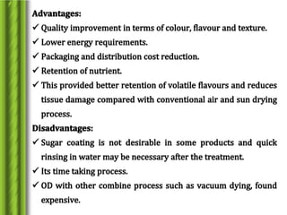 Drying and dehydration