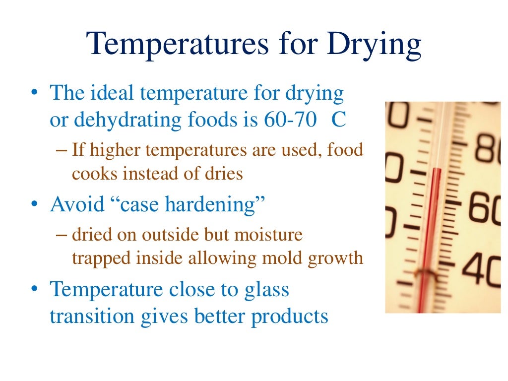 Drying and dehydration of fruits and vegetables