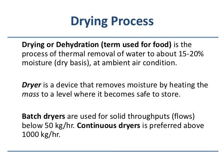 Drying equipments