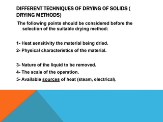 Drying (principles) | PPT