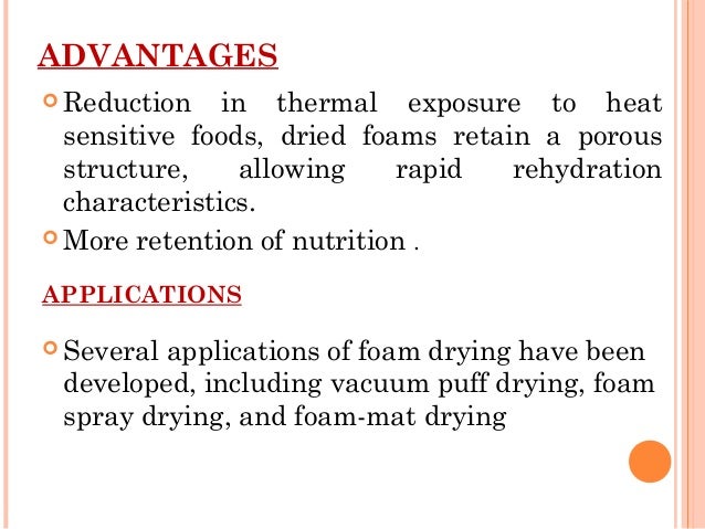 Drying Of Food