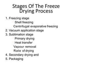 Freezer Process Drying and dehumidification | PPTX
