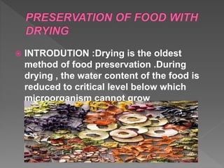 Drying preservation | PPTX