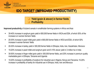 Dryland Cereals - Presentation for Discussion with Donors and Partners - June 2013