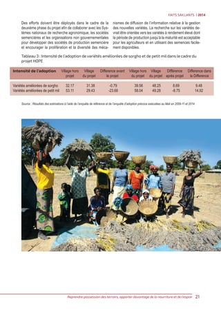 Technology diffusion and uptake - Improved sorghum and pearl millet varieties flourish under the HOPE project (French)