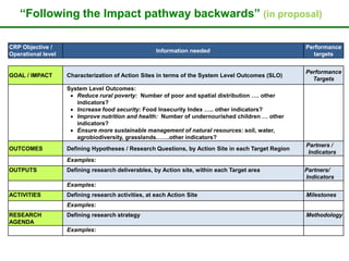 The CGIAR Research Program on Dryland Systems: Scientific content  and progress in the inception phase