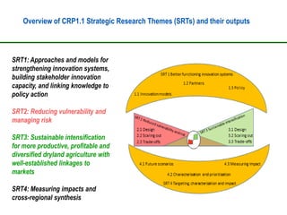 The CGIAR Research Program on Dryland Systems: Scientific content  and progress in the inception phase