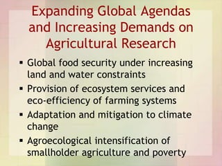 Applying a systems framework to research on African farming systems