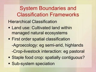 Applying a systems framework to research on African farming systems