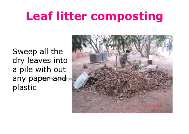 Dry leaf litter composting