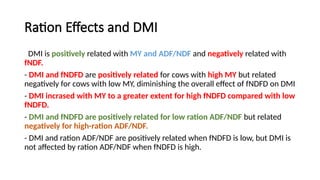 Dry Matter Intake in dairy cattle, (Nasem) | PPTX