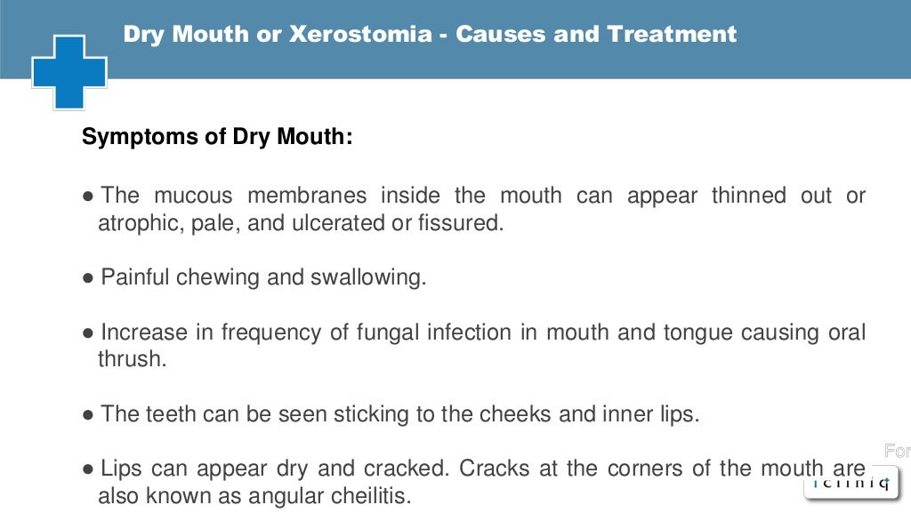 Dry Mouth or Xerostomia Causes and Treatment