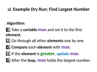DryRun of algorithm class 10 computer presentation | PPTX