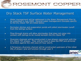 Rosemont Copper Dry Stack Presentation 2009 | PDF