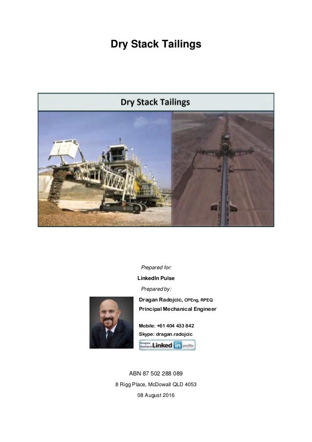 Dry Stack Tailings
