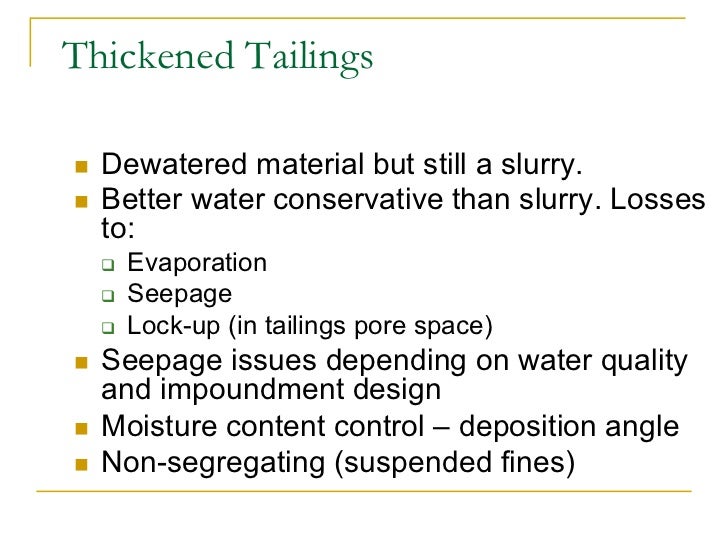 Dry Stack Tailings Overview