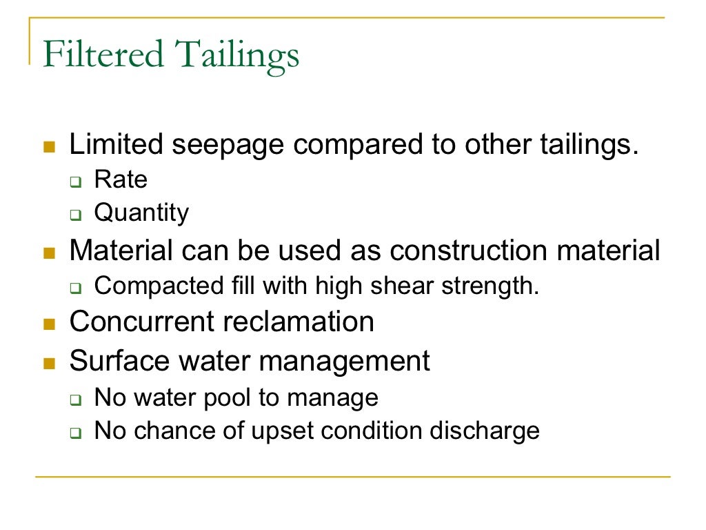 Dry Stack Tailings Overview